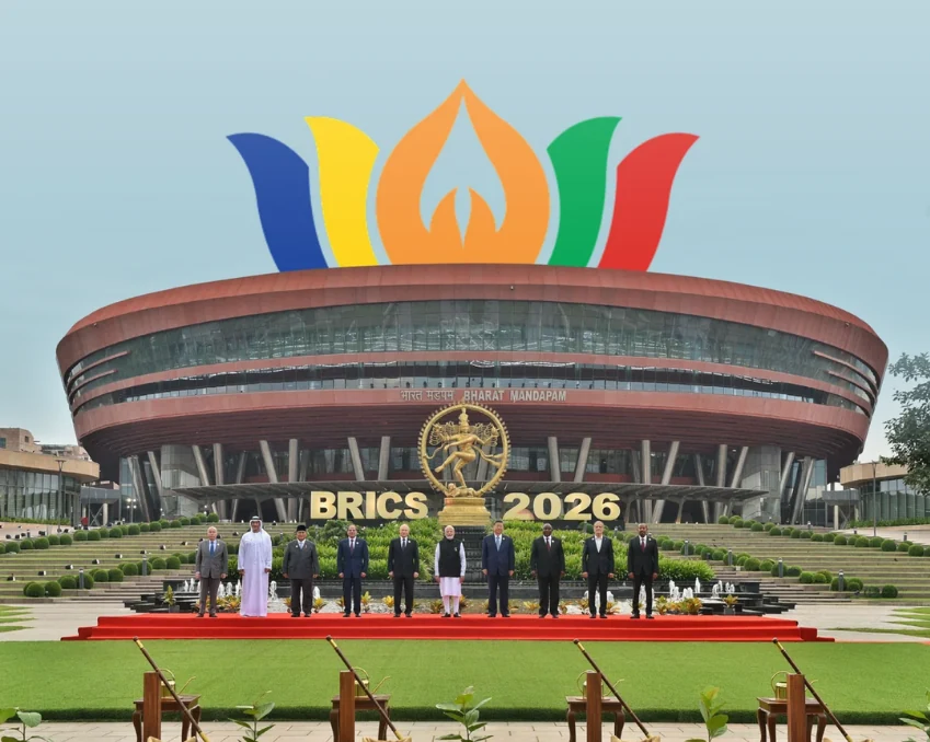 BRICS 2026 leaders at Bharat Mandapam, New Delhi
